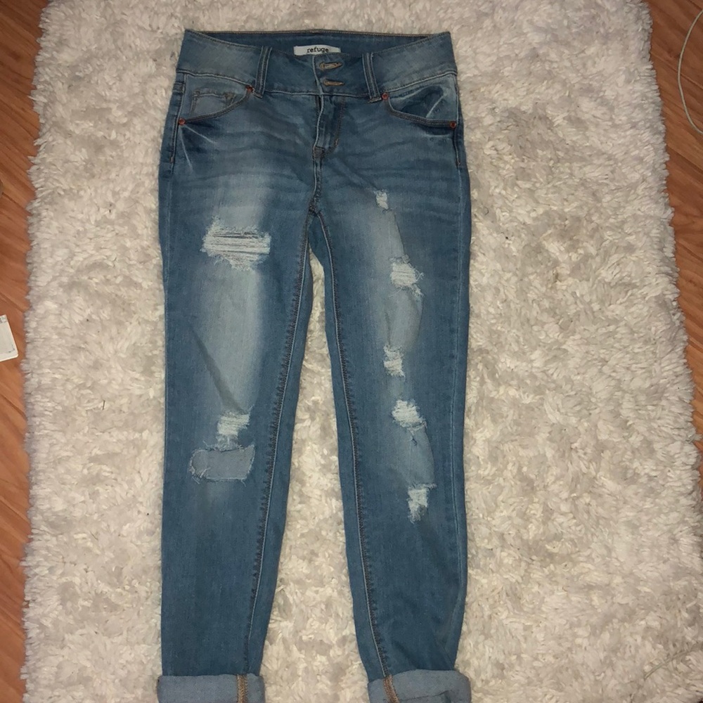 Distressed jeans